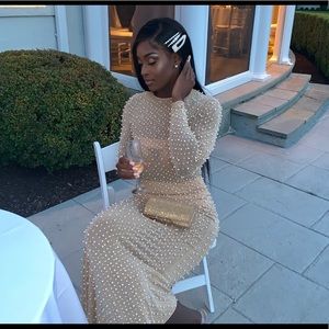 Embellished maxi dress Worn once for a wedding